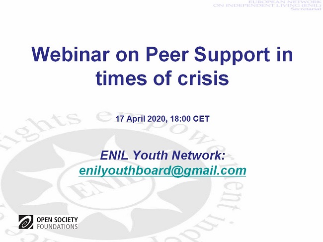 Peer Support in times of crisis