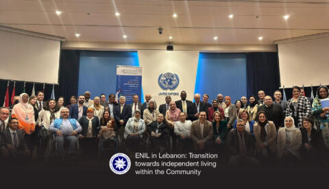Photo of the panel. ENIL in Lebanon: Transition towards independent living within the Community