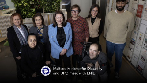 Maltese Minister for Disability, Agenzija Sapport and Maltese NGOs and ENIL team