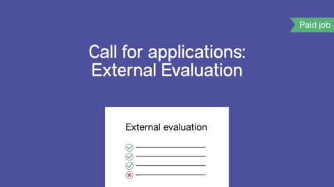 Call for applications: external evaluation. Illustration of a paper with things that are correct and things that aren't
