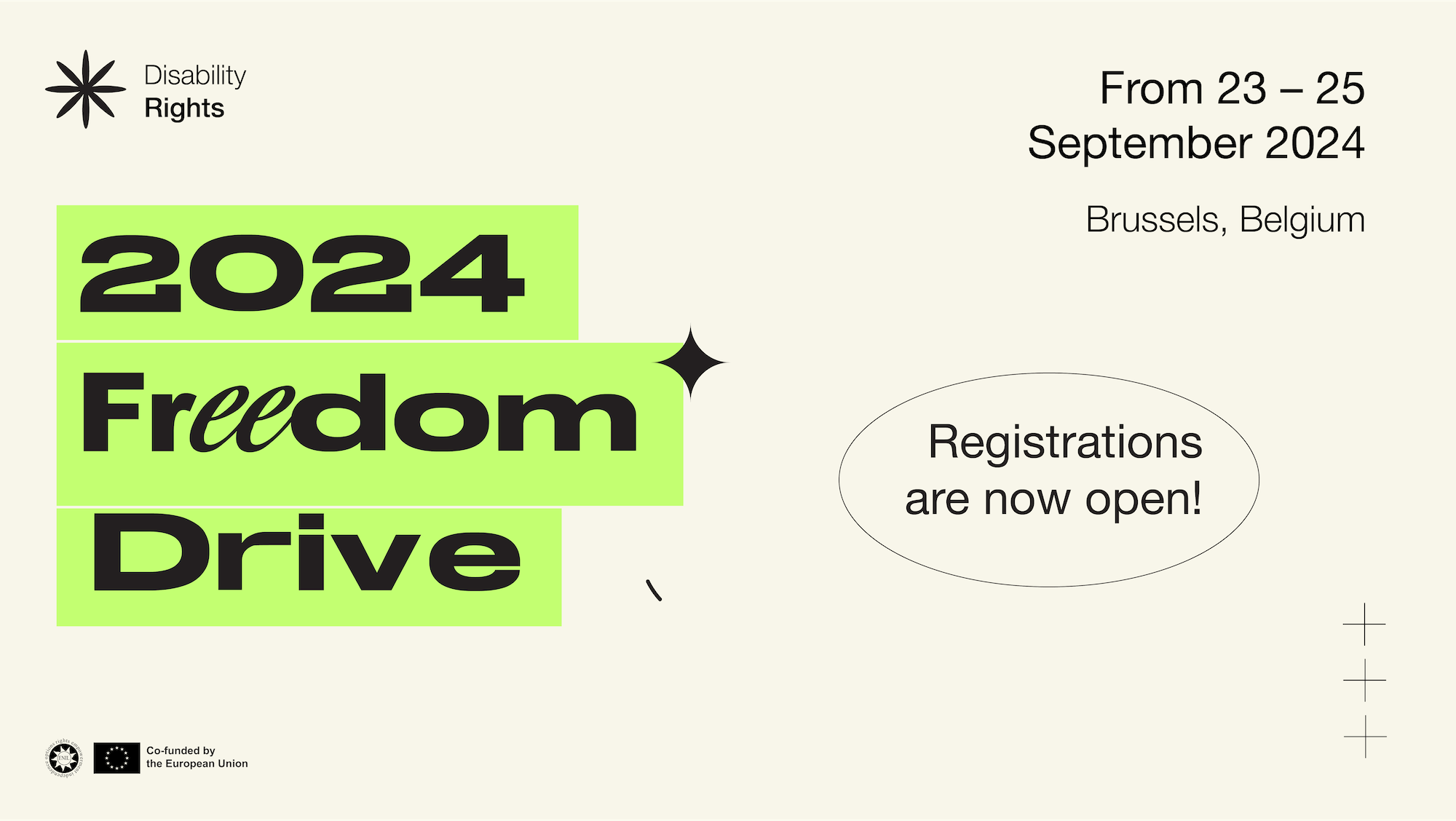 2024 Freedom Drive. From 23 to 25 September 2024. Registrations are now open! ENIL and Freedom Drive logo