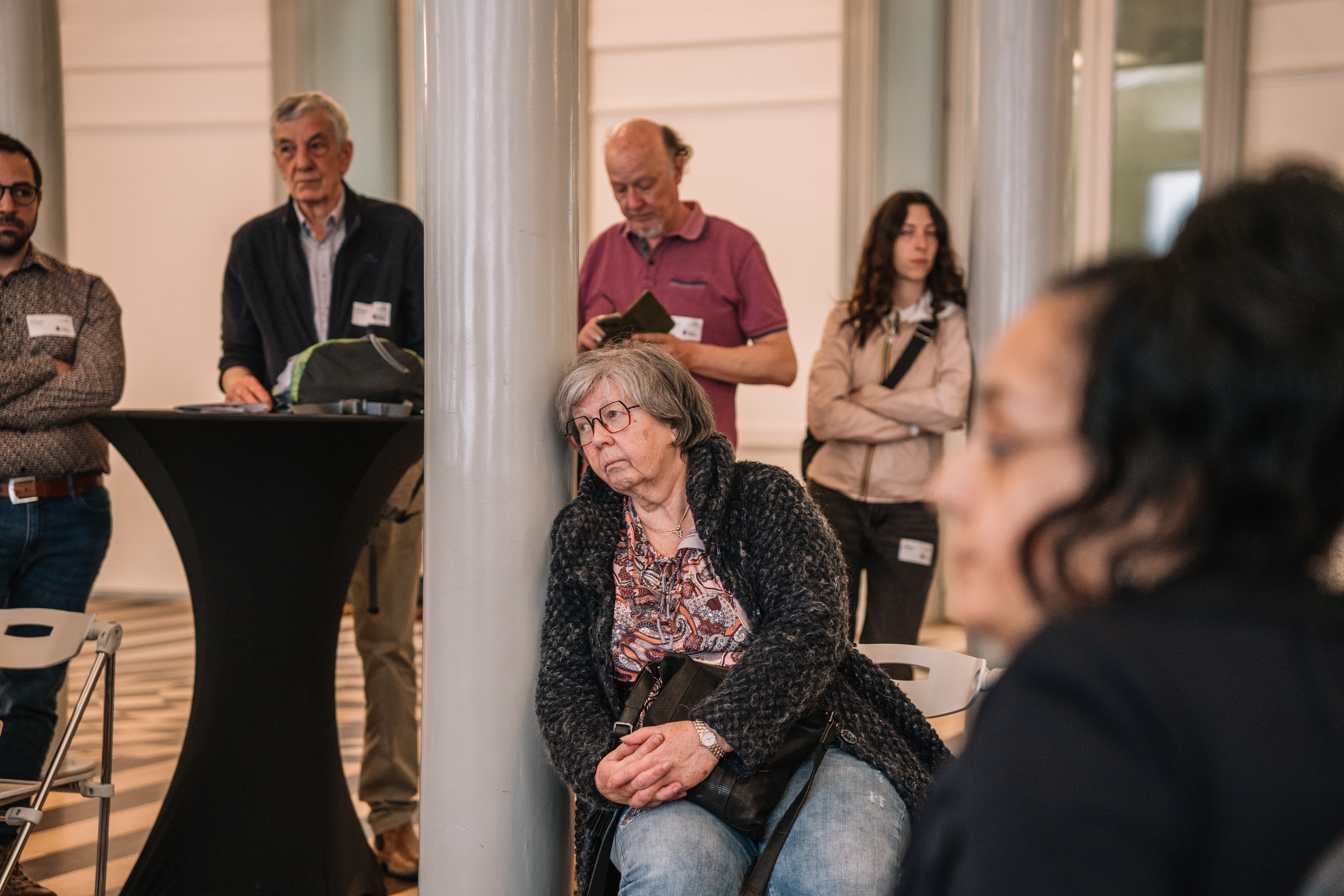 Woman listening to the conversation