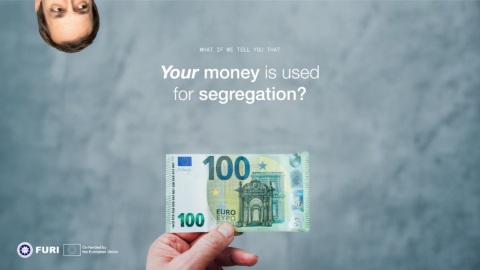 what if we tell you that your money is used for segregation? Money bill, person watching.