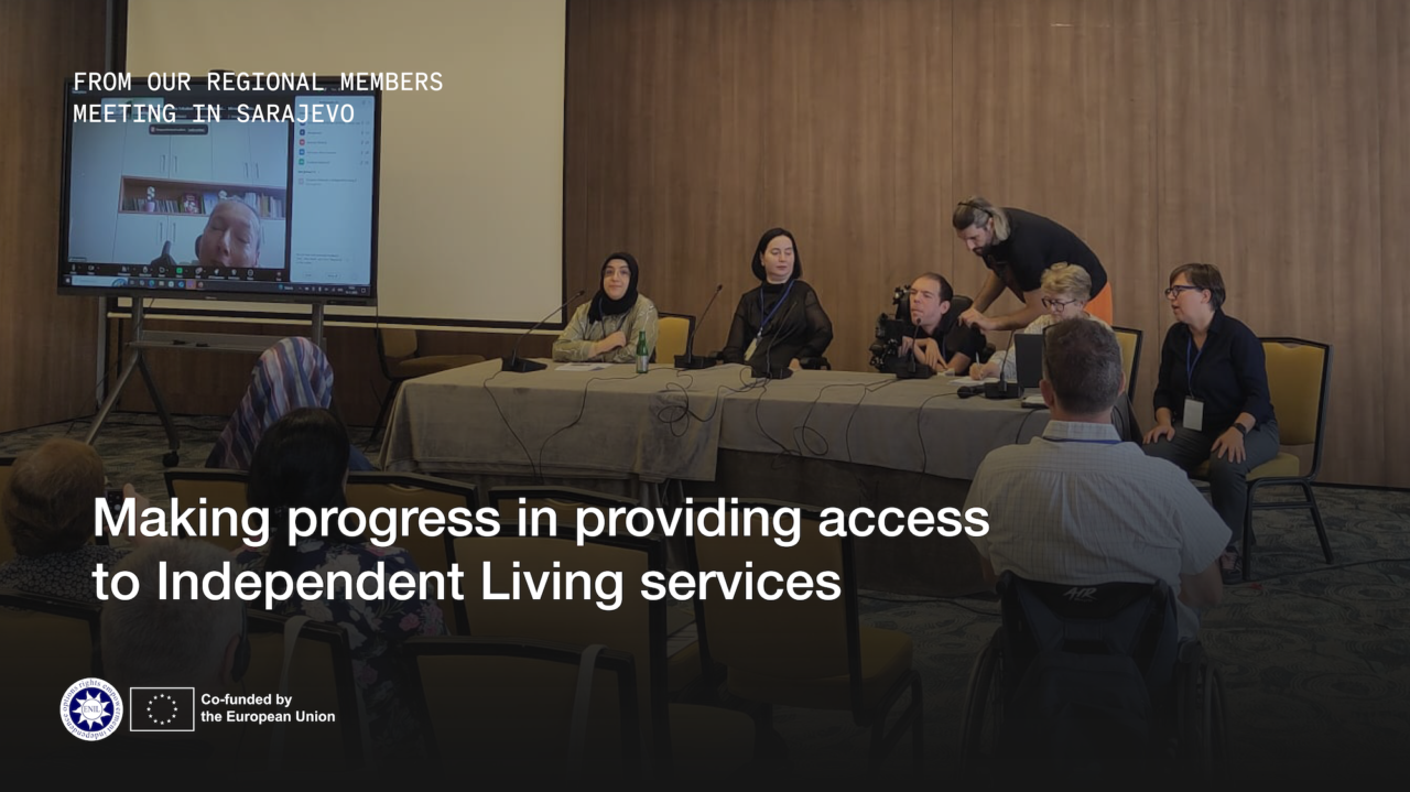 Making progress in provinding access to independent living services. From our regional members meeting in Sarajevo