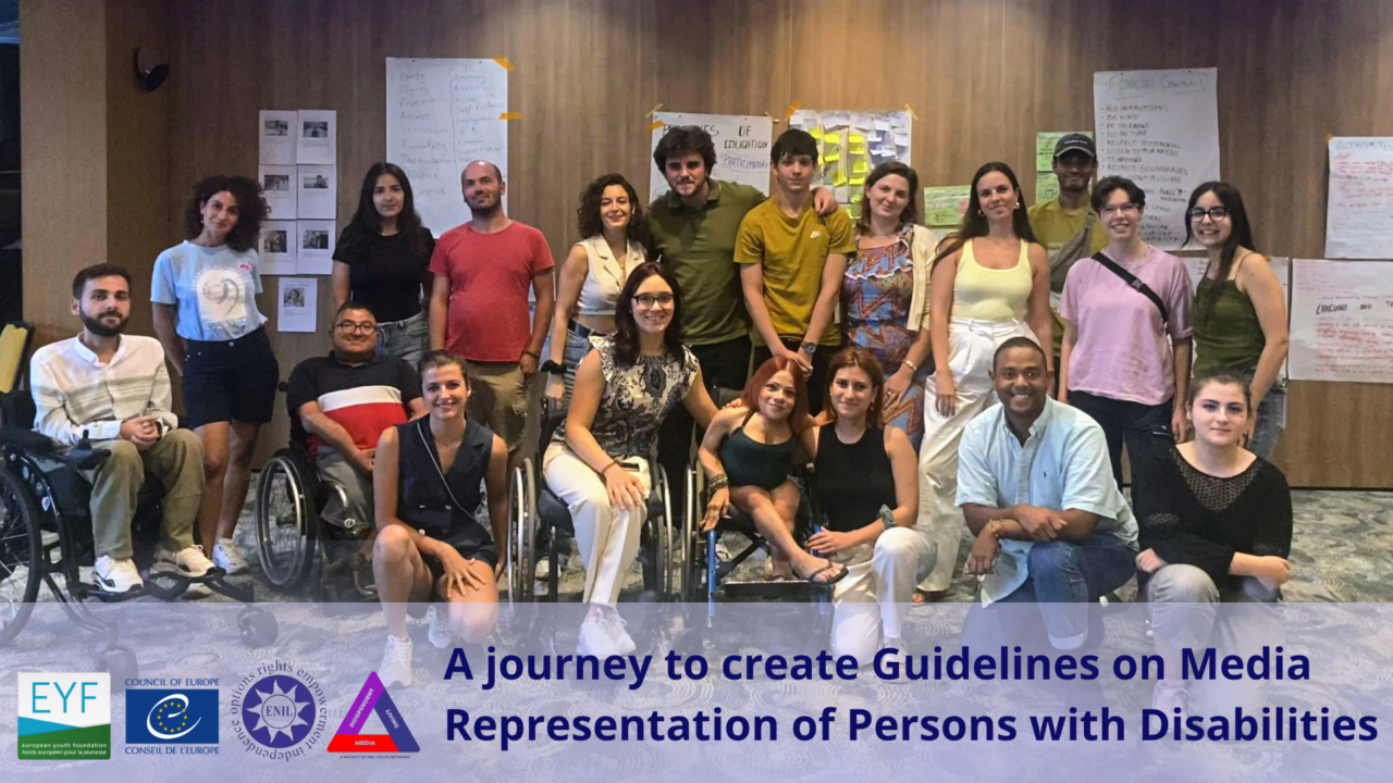"A journey to create guidelines on media representation of persons with disabilities" group of participants posing for a photo