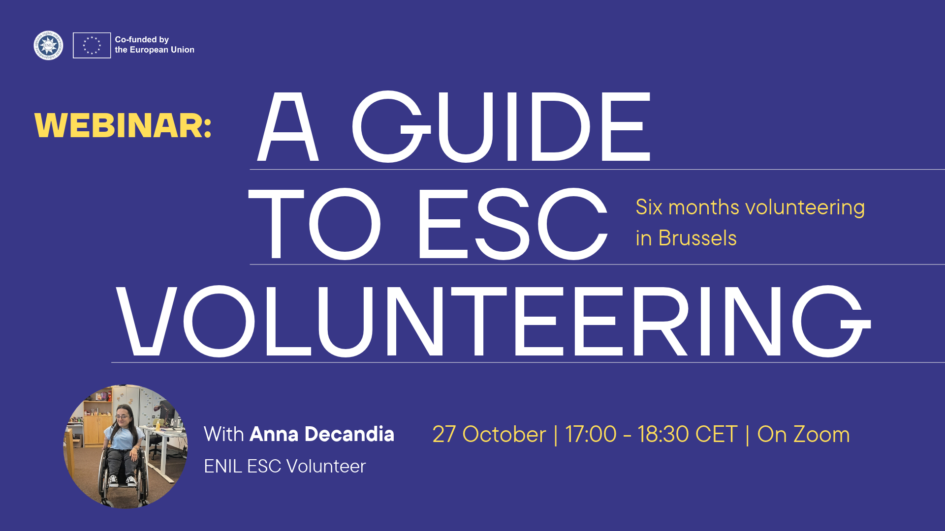WEBINAR – A GUIDE TO ESC VOLUNTEERING: six months volunteering in Brussels